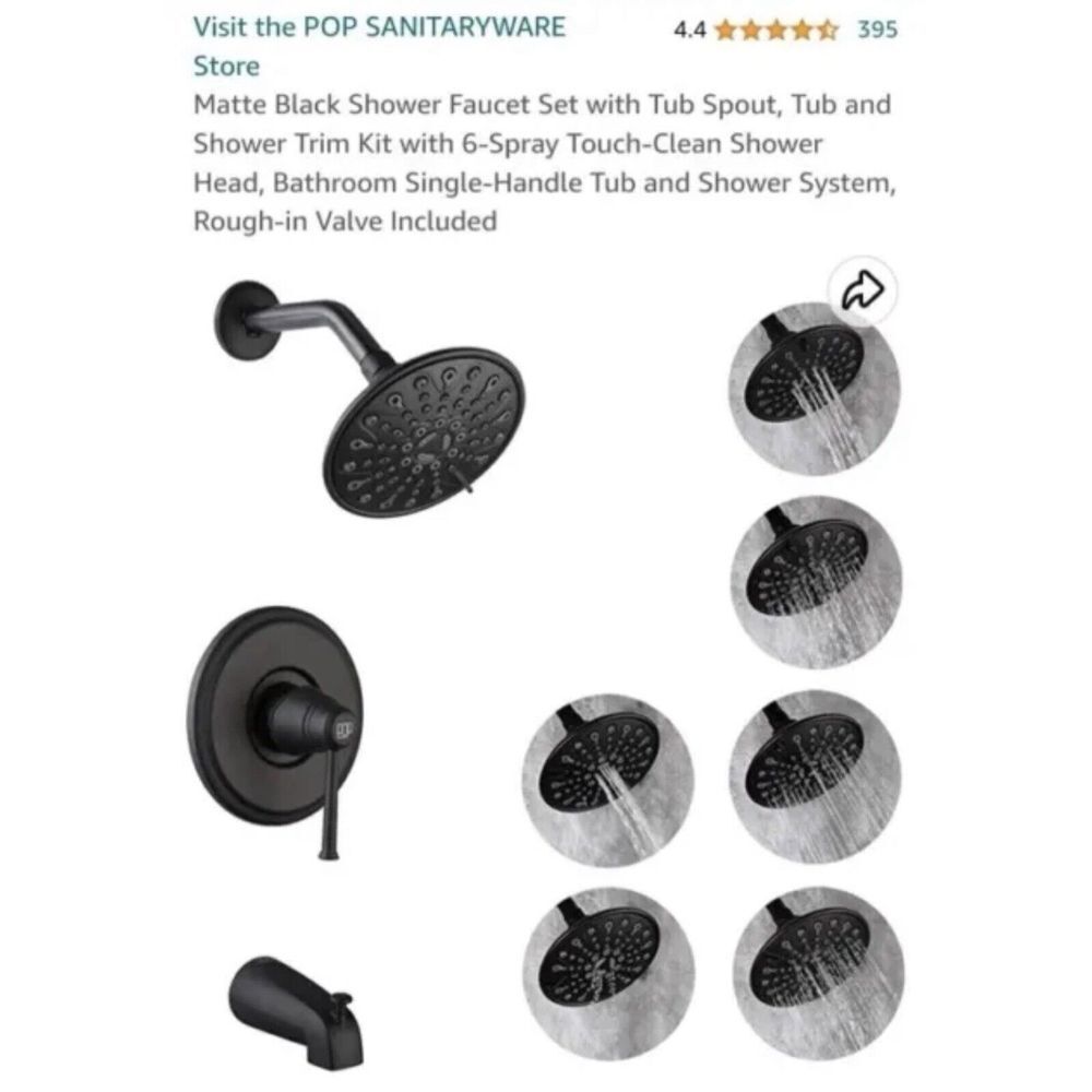 POP KITCHEN & BATH - RAINFALL SHOWER FAUCET SET